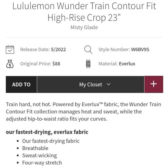 Lululemon Wunder Train Contour Fit Misty Glade Green size 6 - Picture 11 of 13